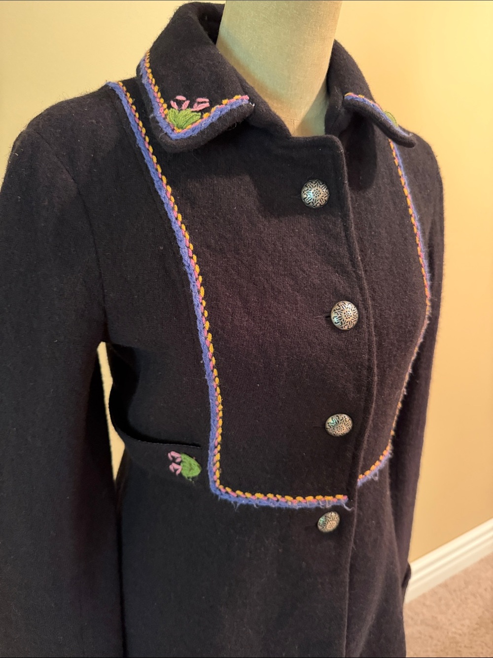 Free People Lambs Wool Folk Art Jacket - Picture 3 of 6